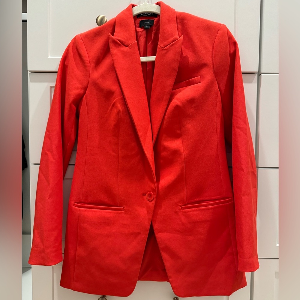 Express blazer.  Color deep orange/red